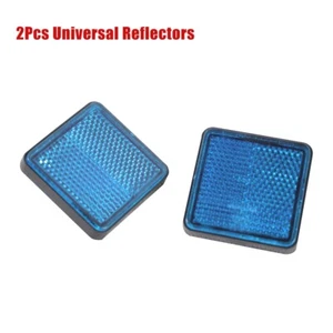 Blue Square 6mm Bolt-on Reflector For Motorcycle Dirt Bike ATV Trailer Universal - Picture 1 of 8