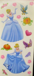 DISNEY PRINCESS CINDERELLA vinyl stickers 17pcs party favors slipper carriage + - Picture 1 of 1