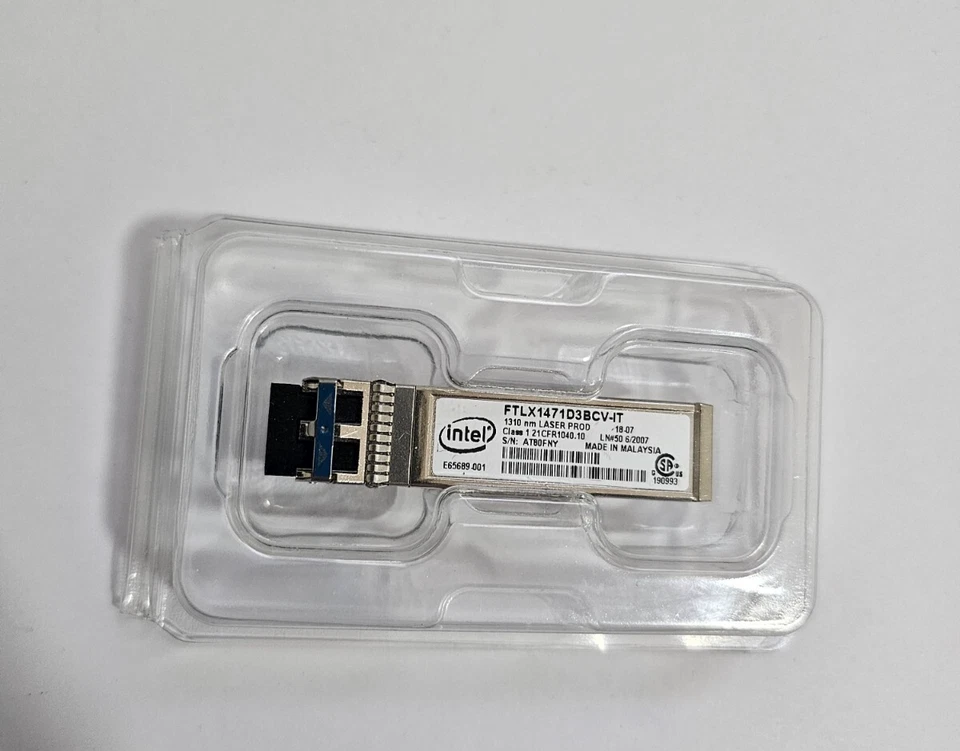 Intel E10GSFPLR 10GbE 1310nm LR  LC Single Mode FTLX1471D3BCV-IT - Image 1 of 1