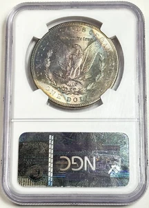 1887 P Toned Morgan $💎💎NGC MS 65💎💎Monster Doppia Mezzaluna Arcobaleno 💎💎VIDEO - Foto 1 di 10