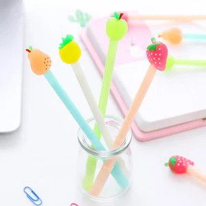 6Pcs Gel Pens Fashion Cute Colorful Fruits Pen Office School Supplies Stationery - Picture 1 of 6