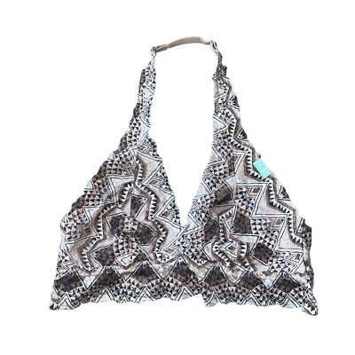 NUEVO CON ETIQUETAS Victorias Secret ROSA Estampado Azteca Encaje Bralette Halter Correa Talla Grande L Foto 1 de 4