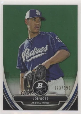 2013 Bowman Platinum Prospects Chrome Green Refractor /399 Joe Ross #BPCP82 - Image 1 of 2