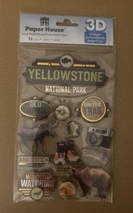 Paper Hpuse 3D Stickers Yellow Stone National Park - Set of 13 Stickers - Picture 1 of 1