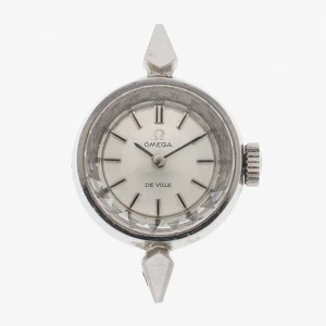 OMEGA Movement Ladies Wrist Watch Parts Silver Dial SS Working used from Japan - Picture 1 of 4