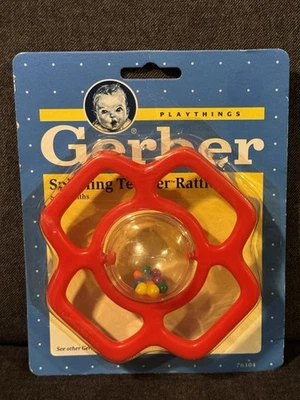 NEW Gerber Playthings 1991 Spinning Teething Ring Vintage Baby Toy NEW - Image 1 of 4