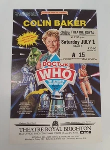 Theatre Flyer Rare Programme Doctor Who Ultimate Adventure Brighton Colin Baker - Picture 1 of 5