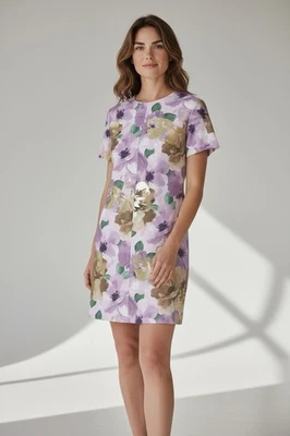 Vestido Floral Lela Rose Mujer Metálico Verano Púrpura Talla 0 Xs Foto 1 de 4