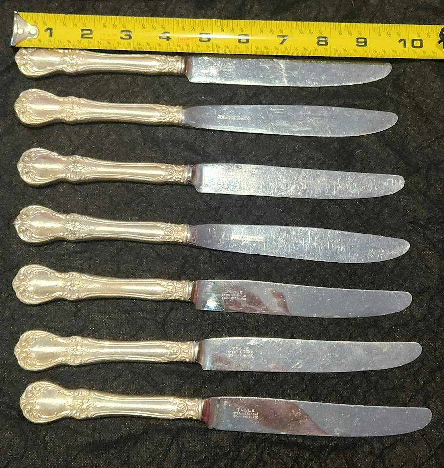 Cuchillo de plata Olde Master (Sterling, 1942) de Towle 9 5/8" Foto 1 de 4