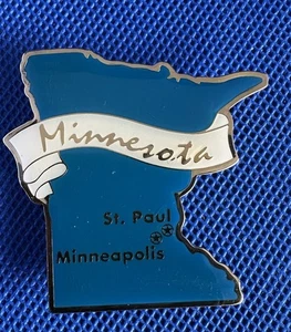Calamita SMALTO A FORMA DI STATO BLU MINNESOTA SAN PAOLO RICORDO - Foto 1 di 3