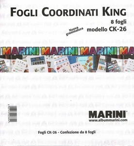 MARINI FOGLI COORDINATI KING MODELLO CK 26 CONFEZIONE DA 8 FOGLI NUOVA MF100942 - Picture 1 of 2
