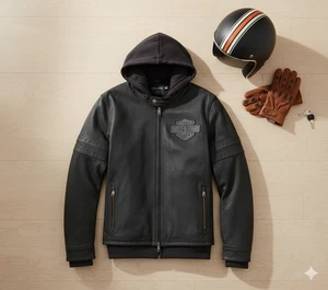 Harley Davidson Jacke / Lederjacke / Motorradjacke ''Enthusiast 3-in-1'' - Bild 1 von 10