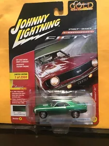 1/64 Johnny Lightning Fifty 1969 Chevrolet Camaro SS Rallye Green Poly - Bild 1 von 3