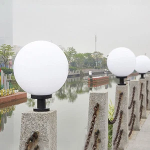 Walkway Lights Post Ball Lights Globe Fixture Solar Fence Wall Lamp - Picture 1 of 12