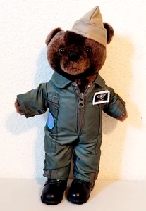 Vintage 1989 Ira Green Bear Forces of America US Navy Teddy Bear Plush 10" - Picture 1 of 5
