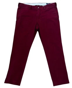 Polo Ralph Lauren Stretch Straight Fit Pants Men's 36x30 Polo Chino Burgundy Red - Picture 1 of 3
