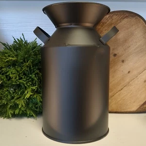 NEW Black Milk Can Floral Vase - Picture 1 of 4