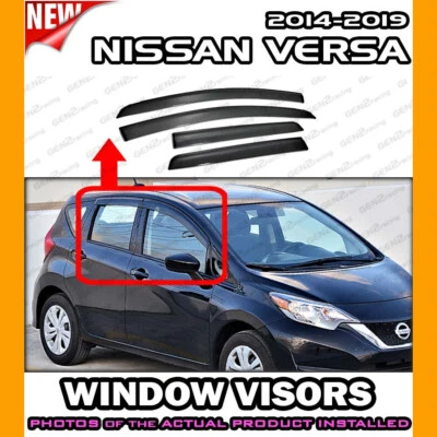 VISERAS DE VENTANA para Nissan 2014 → 2019 Versa Note / DEFLECTOR PROTECCIÓN CONTRA LA LLUVIA VENTILACIÓN Foto 1 de 4