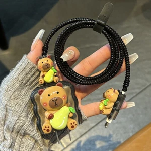 1set DIY High Quality Capybara Charger Data Cable Case Protector And Winding GF - Zdjęcie 1 z 9