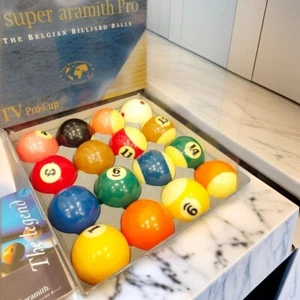 Super Aramith Pro TV Pro-Cup Billiard Balls Set with Box Used Clean Condition - Picture 1 of 5