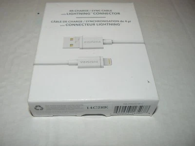Insignia 1.2m (4 ft.) Lightning USB Cable (NS-FA5SCW-C) - White - Image 1 of 3