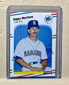 Edgar Martinez 1988 Fleer MLB #378 Baseball Card Seattle Mariners - Picture 1 of 6
