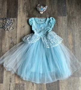 Luo beier Princess Cinderella Fancy Dress Costume & Tiara Size 110 (4T) - Picture 1 of 7