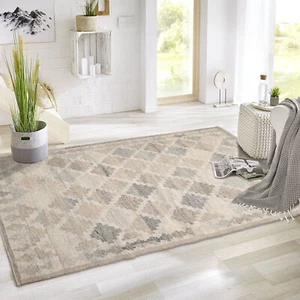 LoomBloom 5'3"x7'7" Hand Woven Southwestern Moroccan Flat Weave Wool Area Rug - Picture 1 of 7