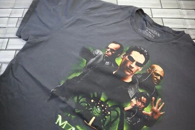 The Matrix Movie T-shirt Adult XXL 2XL Gray Short Sleeve Graphic Movie Promo - Image 1 of 4