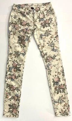 Почти знаменитый подростков размер 1 многоцветный цветочный заниженной узкие джинсы из денима - Изображение 1 из 4