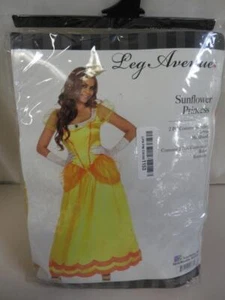 Leg Avenue Sunflower Princess Halloween Costume Yellow Dress Crown Size Medium - Picture 1 of 2