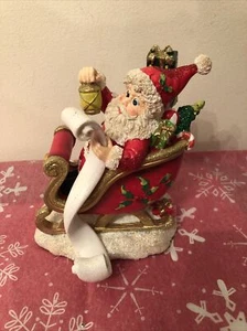 Katherine's Collection Christmas Wishes Santa in Sleigh Tabletop #22-922543 -NEW - Picture 1 of 5