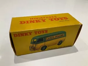 French Dinky Toys 25B Forgon Tole Peugeot Lampe Mazda Box Only - Picture 1 of 10