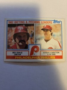 1983 TOPPS PHILLIES LEADERS BO DIAZ / STEVE CARLTON #229 NM