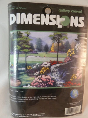 KIT de tela preimpresa bordado escena quince cascada dimensiones vintage Foto 1 de 3