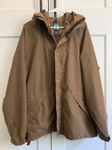 ALF Kuhl Das Schell Brown Waterproof Anorak Parka Men's M Hooded Jacket Coat - Picture 1 of 9
