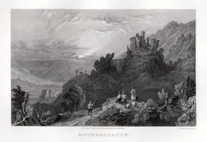 Südtirol: Hochgalzauen, Blick zur Burgruine Original Stahlstich Barber 1833 - Picture 1 of 1