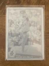 2009 Topps Chrome Carlos Pena Cyan Printing Plate 1/1