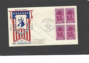 #854 WASHINGTON INAUGURAL FDC-NEW YORK,NY APR 30-1939 HOLLAND CACHET - Picture 1 of 1