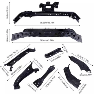 Fits Nissan Sentra 2013 2014-2019 Front Support Radiator Brackets Kit Set 8pcs - Picture 1 of 12