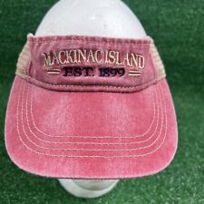 Jacobson Mackinac Island Red Visor With Mesh Sides Adjustable