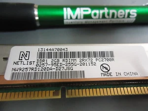 Netlist NW9257RD120DA-D27JSG 2GB DDR1 RDIMM PC2700R. Brand New! - Picture 1 of 1