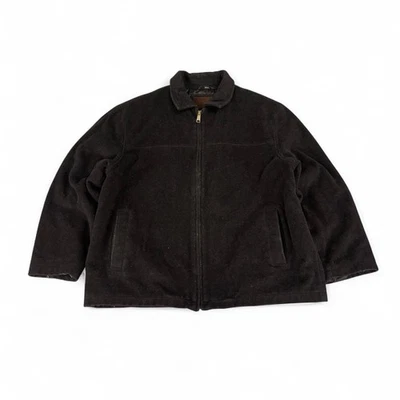 Dockers Jacket Mens 2XL Black Wool Blend Full Zip Quilted Lined Coat Winter - Image 1 of 4