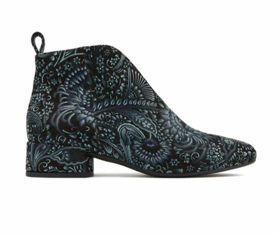 NUEVO EMBAJADA LONDON Iris Nubuck Cremallera Tobillo Mujer Botín EU 40 -Negro/Azul Plateado Foto 1 de 4