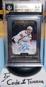 2021-22 O-Pee-Chee Platinum BGS 9.5 Aliaksei Protas Platinum Rookie Autograph - Picture 1 of 22