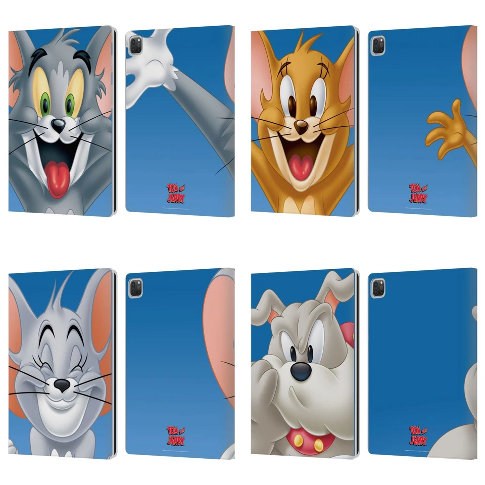 FUNDA BILLETERA LIBRO CUERO CARA COMPLETA OFICIAL TOM AND JERRY PARA APPLE iPAD Foto 1 de 4
