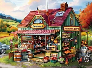 300 Piece Jigsaw Puzzle for Adults Large Piece Shop Puzzle Recycled Cardboard Pa - Picture 1 of 6