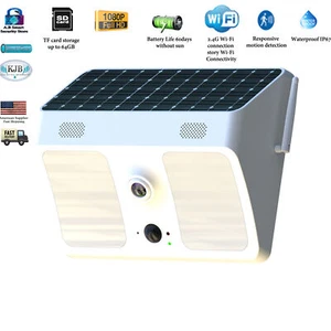 Cámara de seguridad para el hogar con luz solar Wifi 1080p 60 días de duración de la batería - Imagen 1 de 4