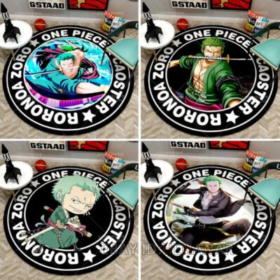 Roronoa Zoro ONE PIECE Carpet Mat Area Rugs Round Carpet Multi-function Non-slip - Image 1 of 4