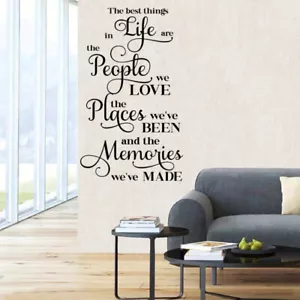 Family Wall Stickers Quote Art Decal Mural best things in life Home Decoration - Picture 1 of 5